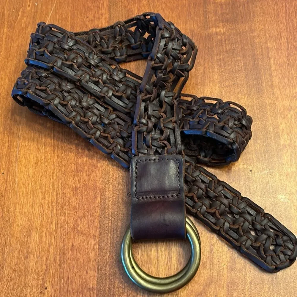 Lucky Brand Macrame Braided Leather Belt